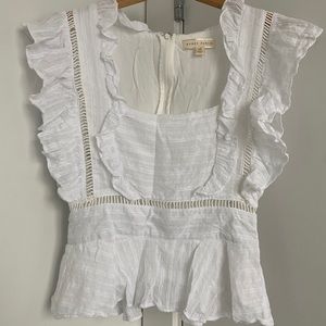 Square neck frill top